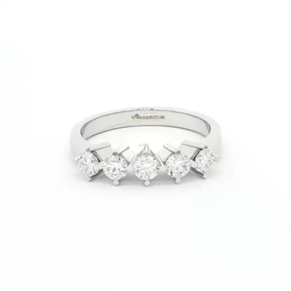 0.57 Ct Round Diamond Geometric Ring | Lab Grown Dubai