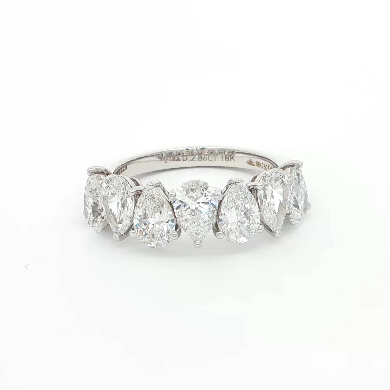 2.86 carat Eternity Ring with Pear Cut Diamonds(1)