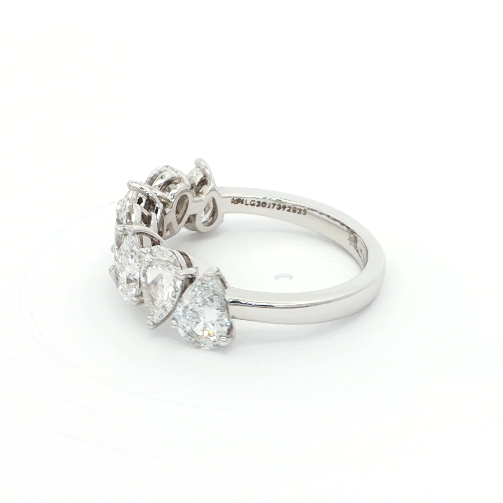 2.86 carat Eternity Ring with Pear Cut Diamonds