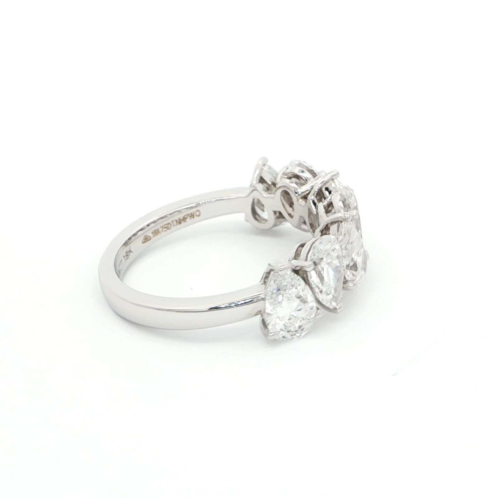 2.86 carat Eternity Ring with Pear Cut Diamonds