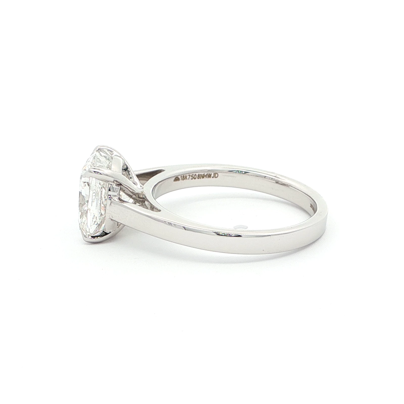 3.03 carat Cushion cut diamond solitaire ring