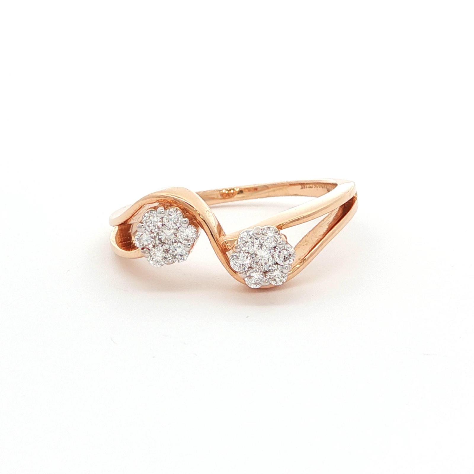 Floral Rose Gold Diamond Ring(1)
