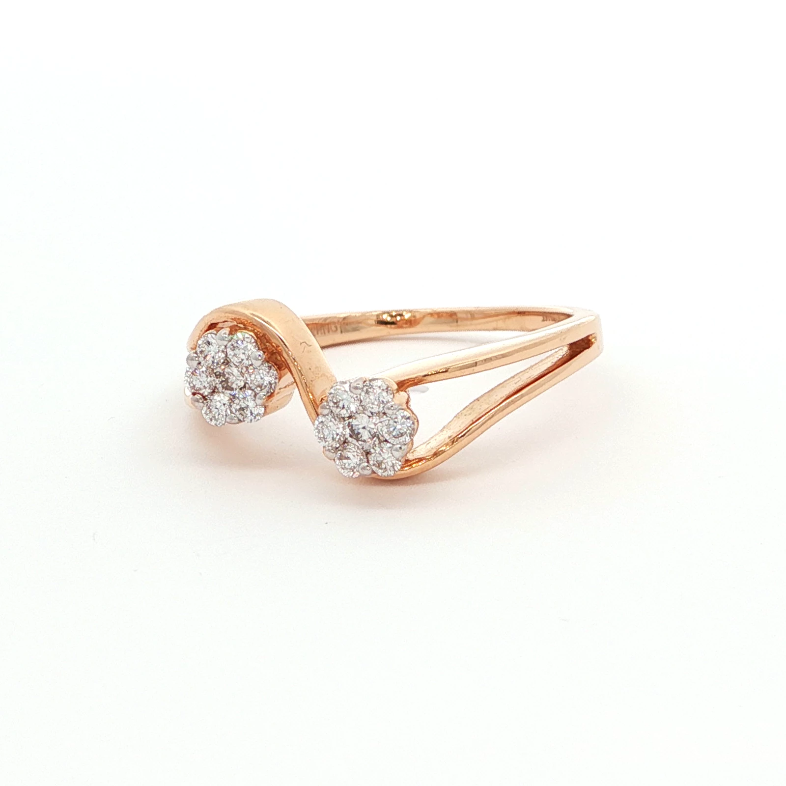 FLORAL ROSE GOLD DIAMOND RING