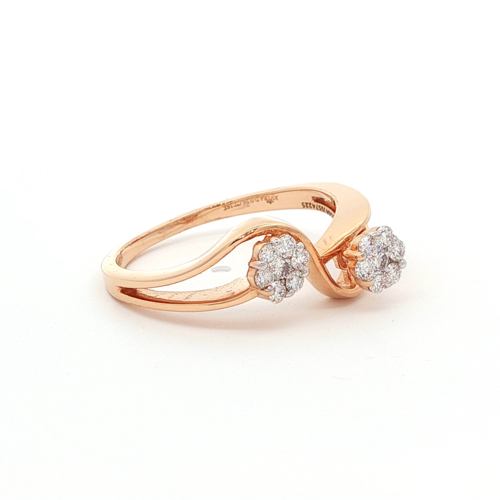 FLORAL ROSE GOLD DIAMOND RING
