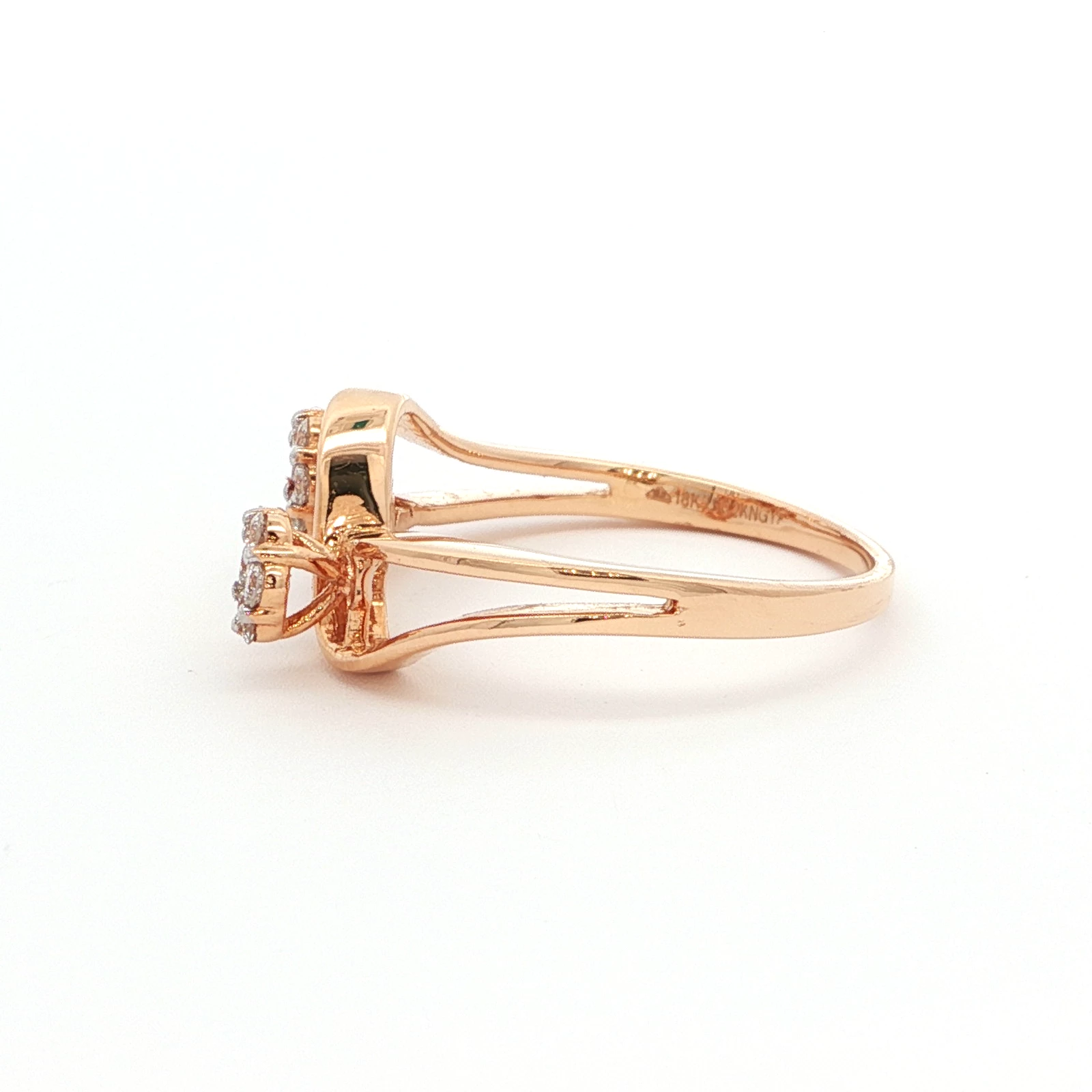 FLORAL ROSE GOLD DIAMOND RING