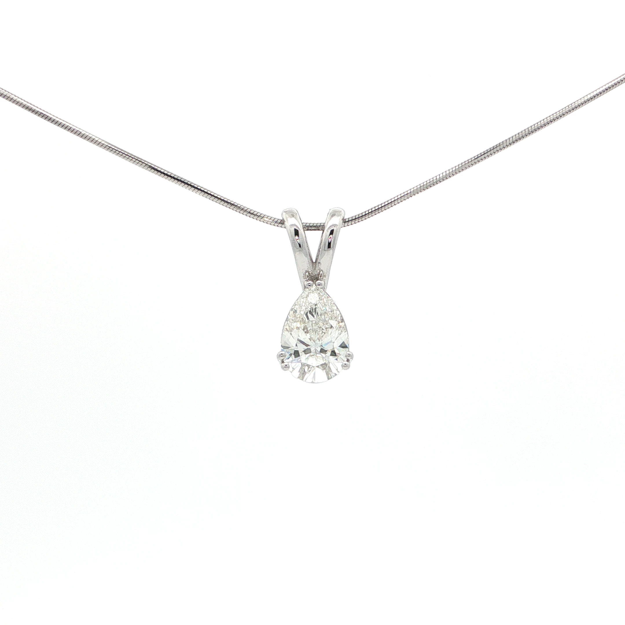 Pear Diamond Solitaire Pendant 1