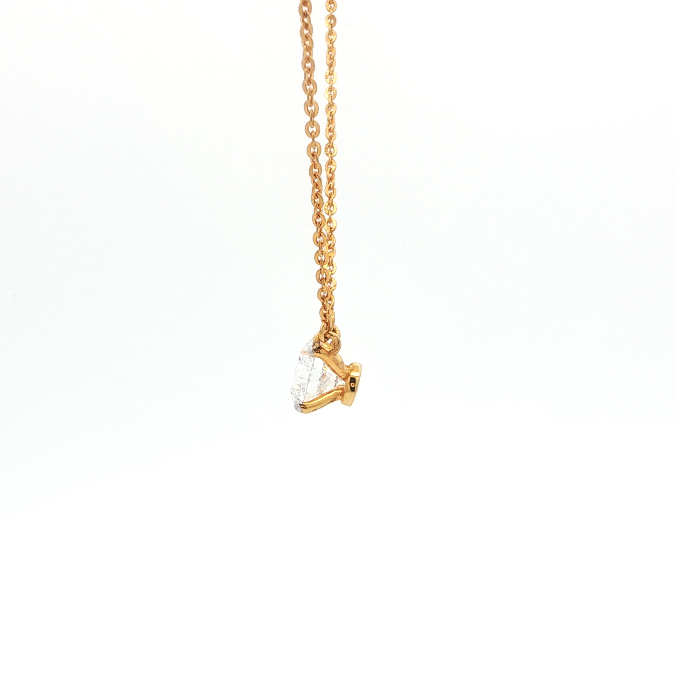 1.5 CT ROUND DIAMOND SOLITAIRE PENDANT NECKLACE