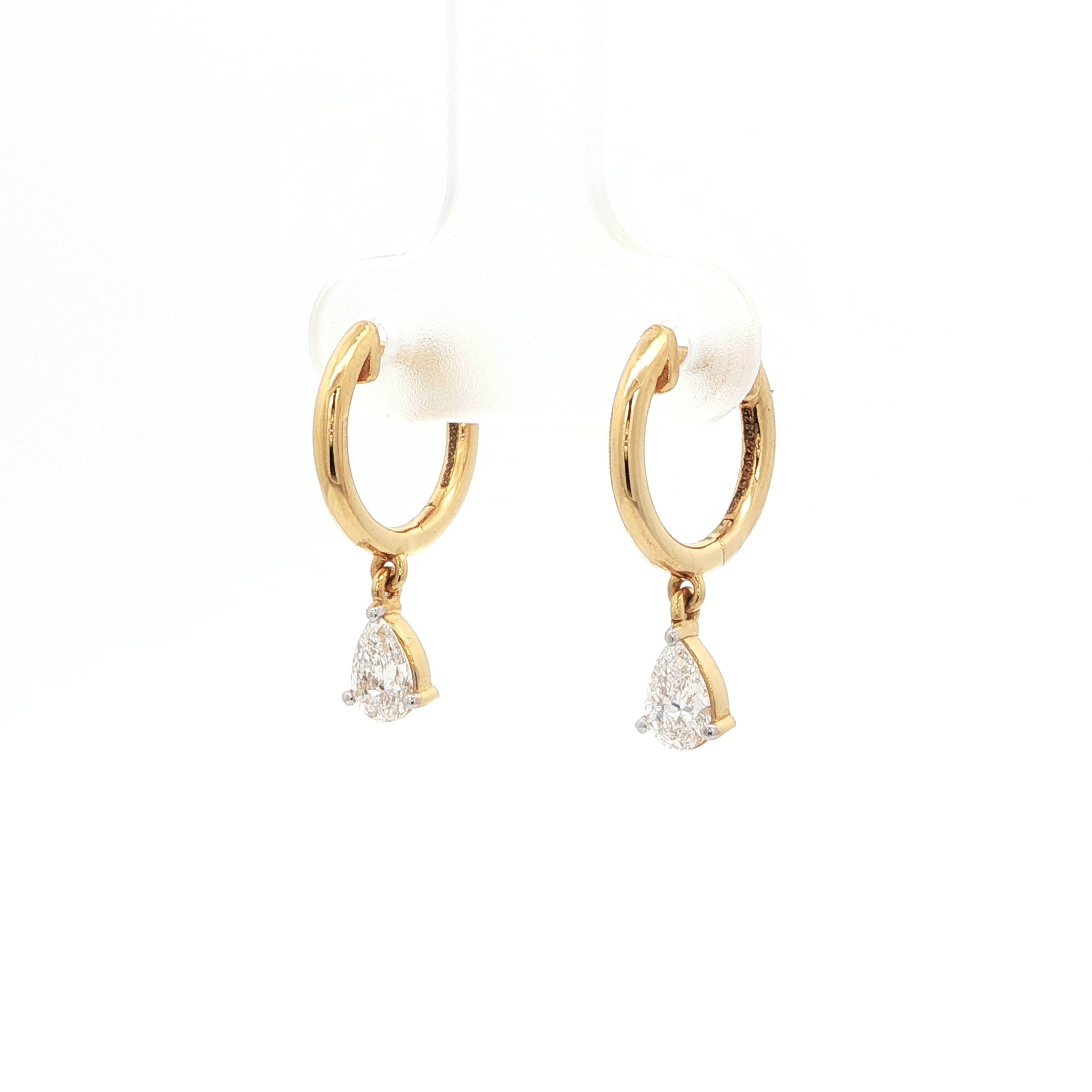 0.51 carat Gold Huggie Diamond Earrings
