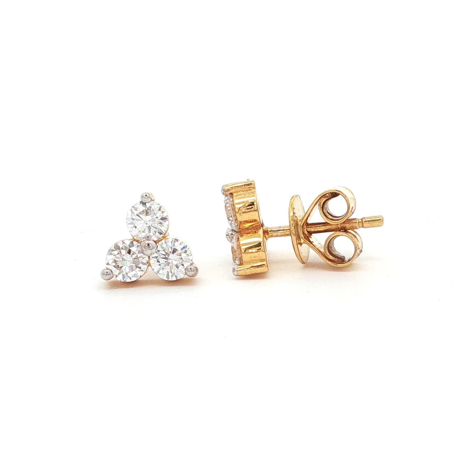 Trio Diamond Stud Earrings