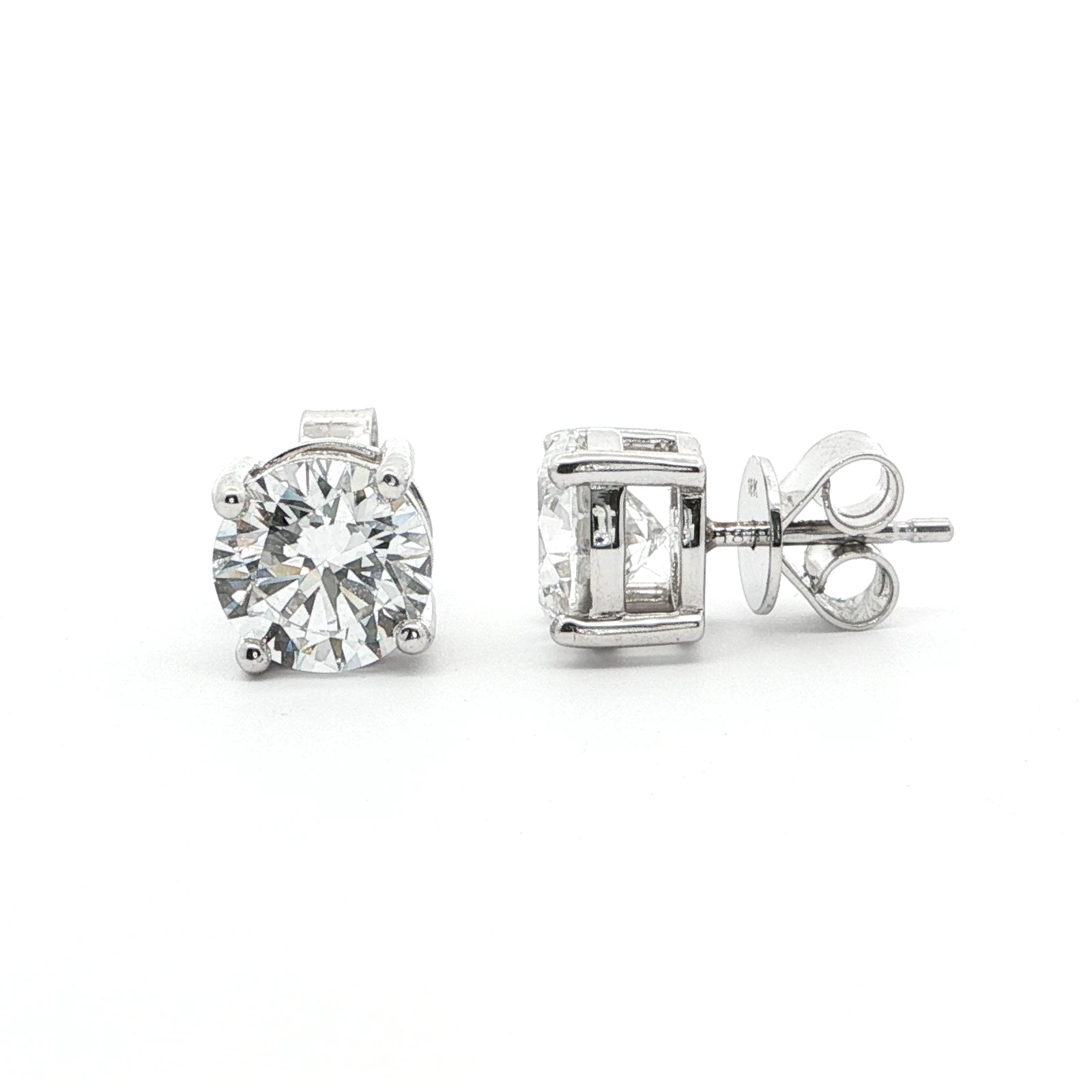 3.06 CT ROUND DIAMOND STUD EARRINGS