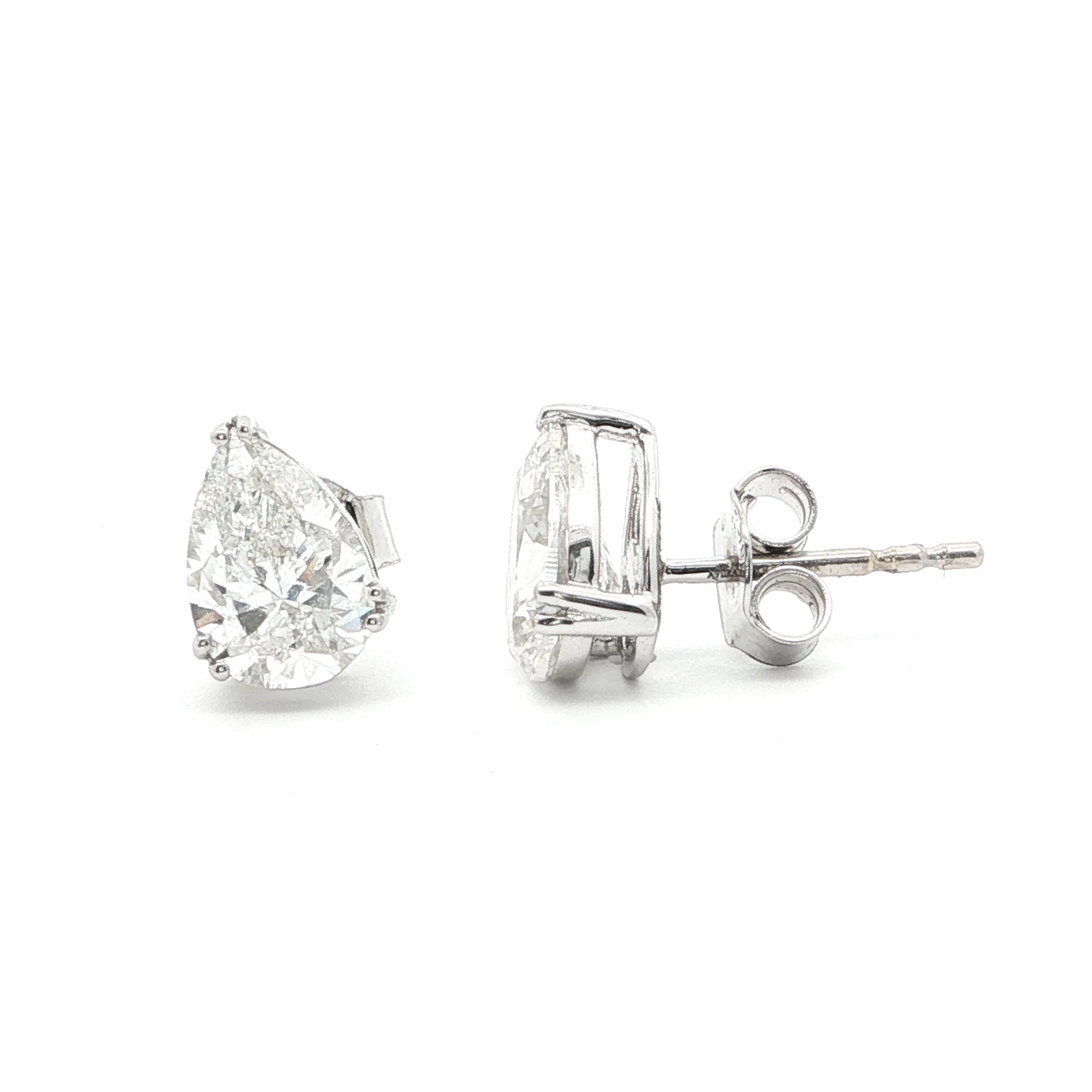2.13 CT PEAR DIAMOND STUD EARRINGS
