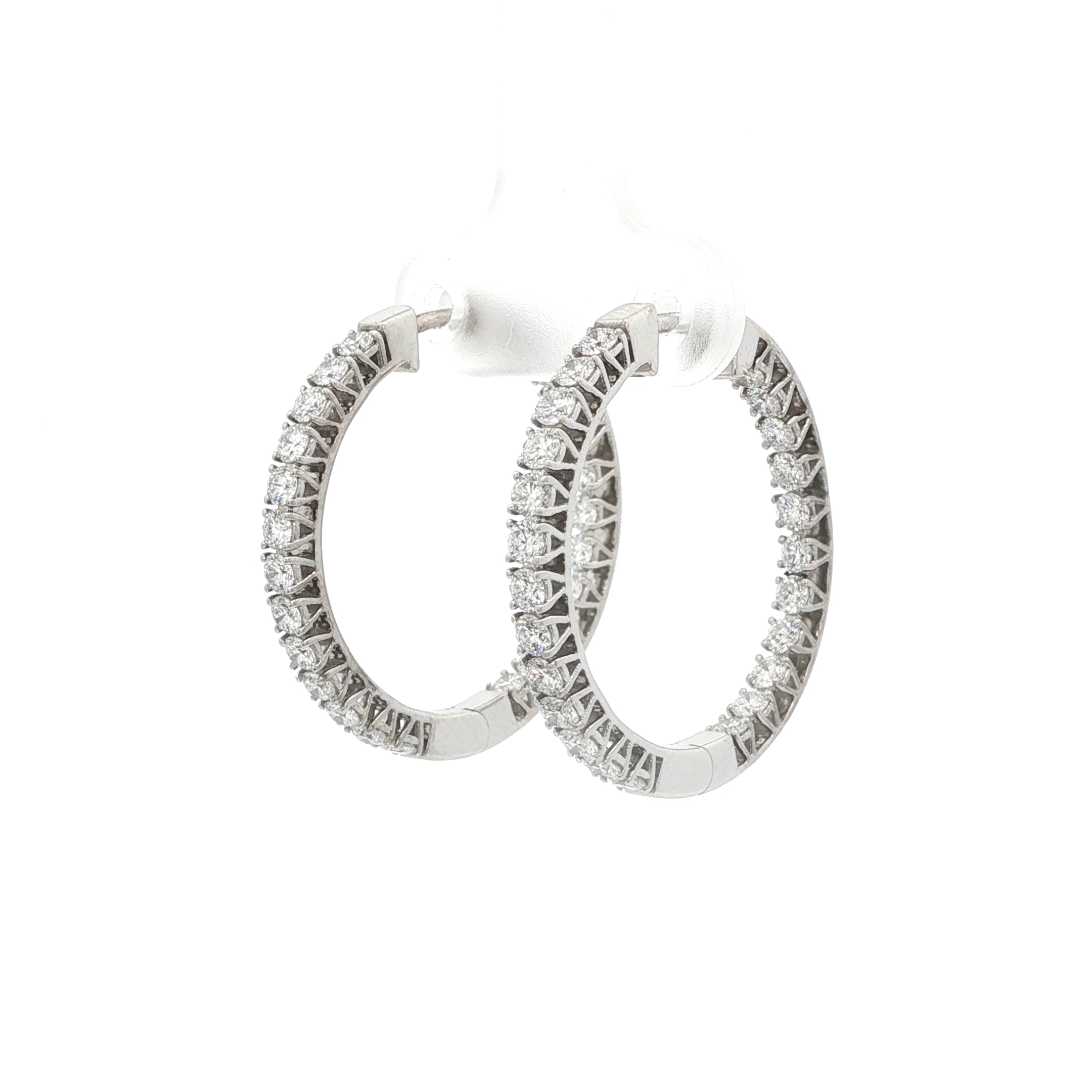 1.93 CT DIAMOND HOOP EARRINGS
