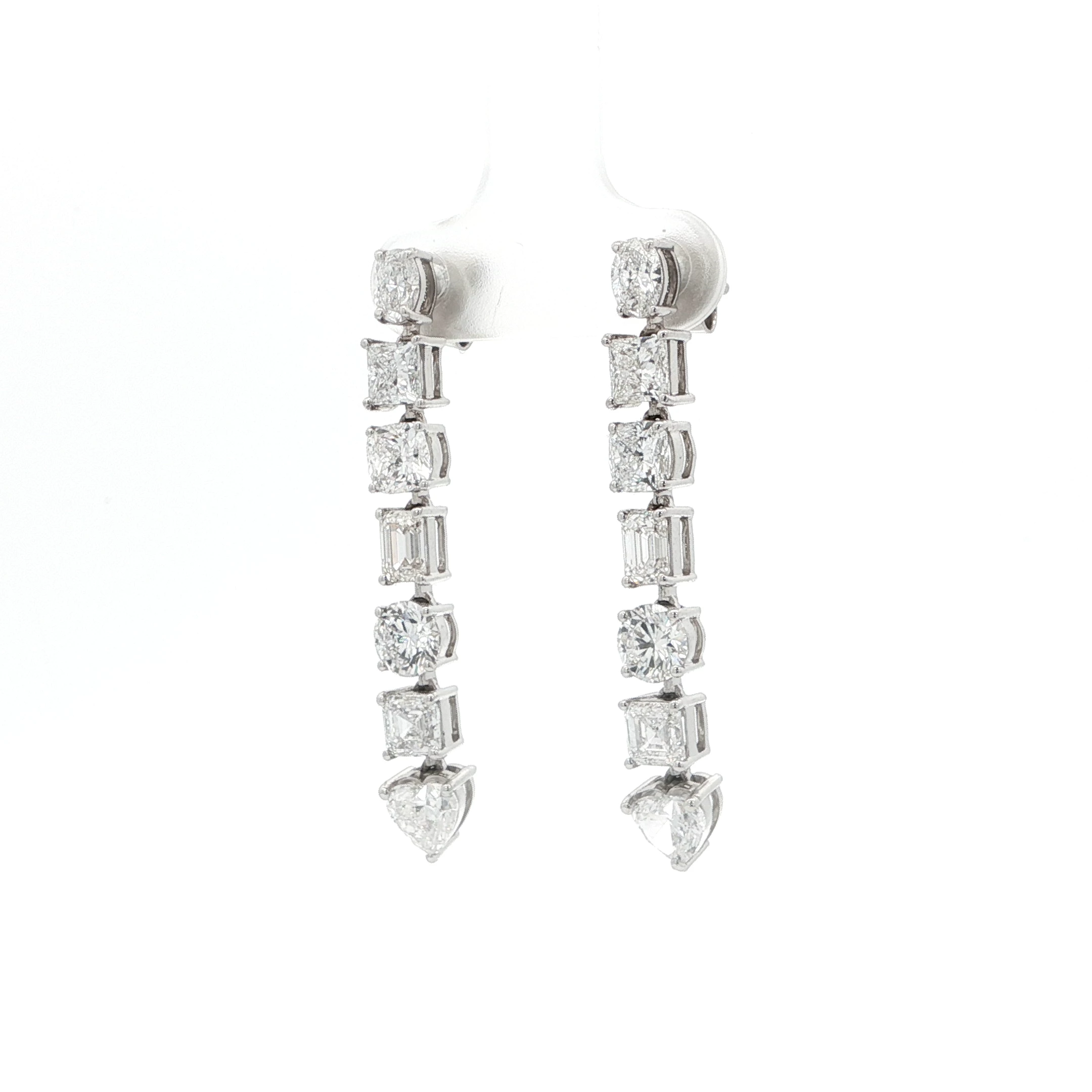 4.89 CT MULTISHAPE DIAMOND STUD EARRINGS