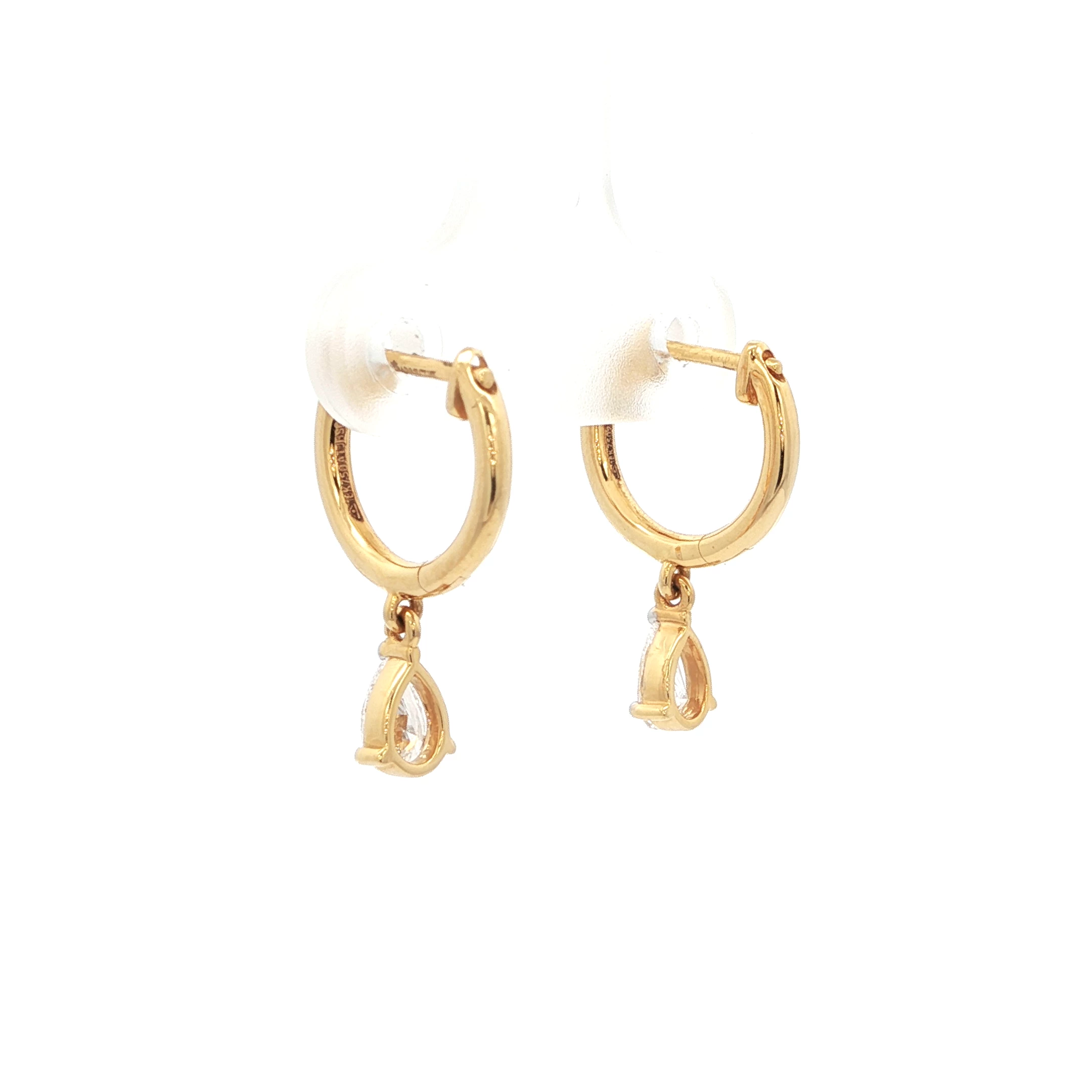 0.51 carat Gold Huggie Diamond Earrings
