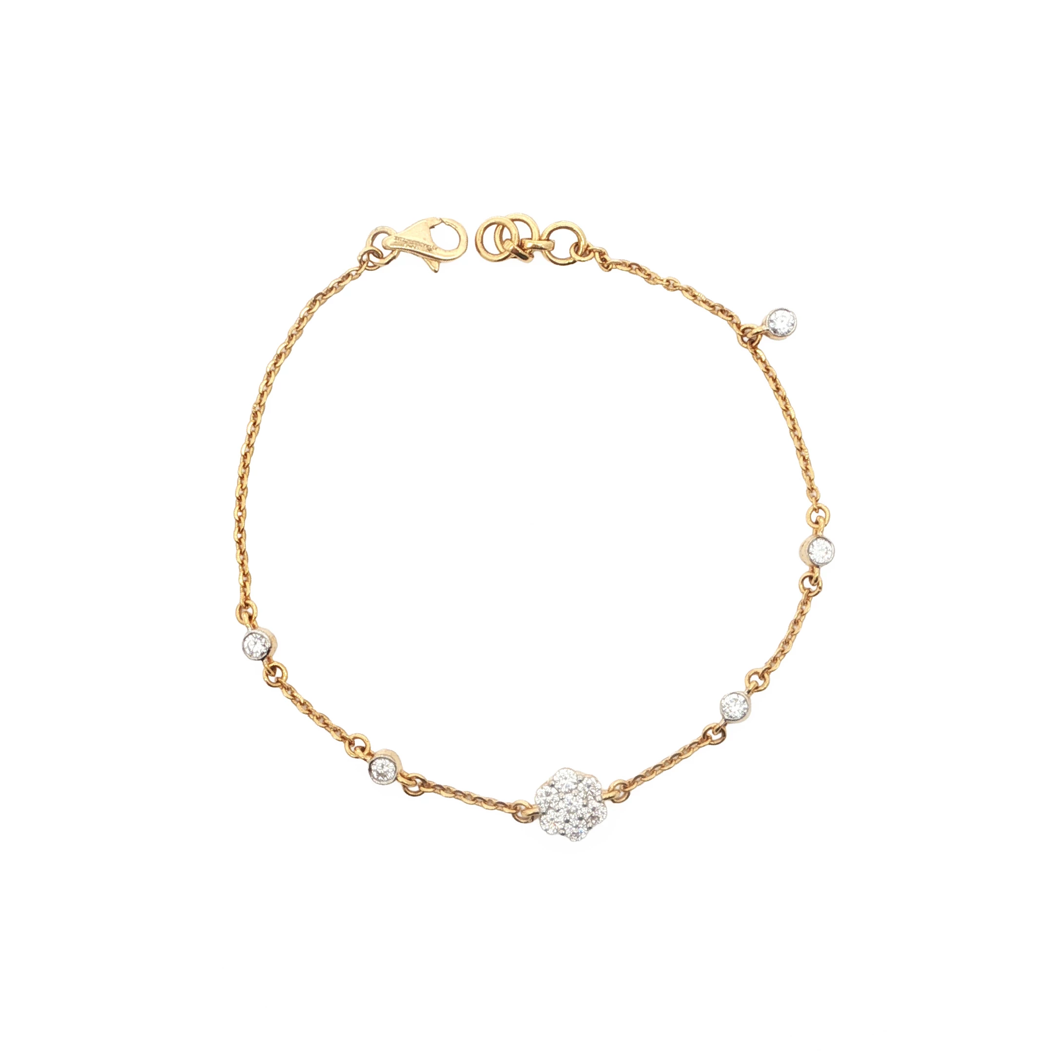 0.5 CT CLUSTER DIAMOND MINIMAL BRACELET