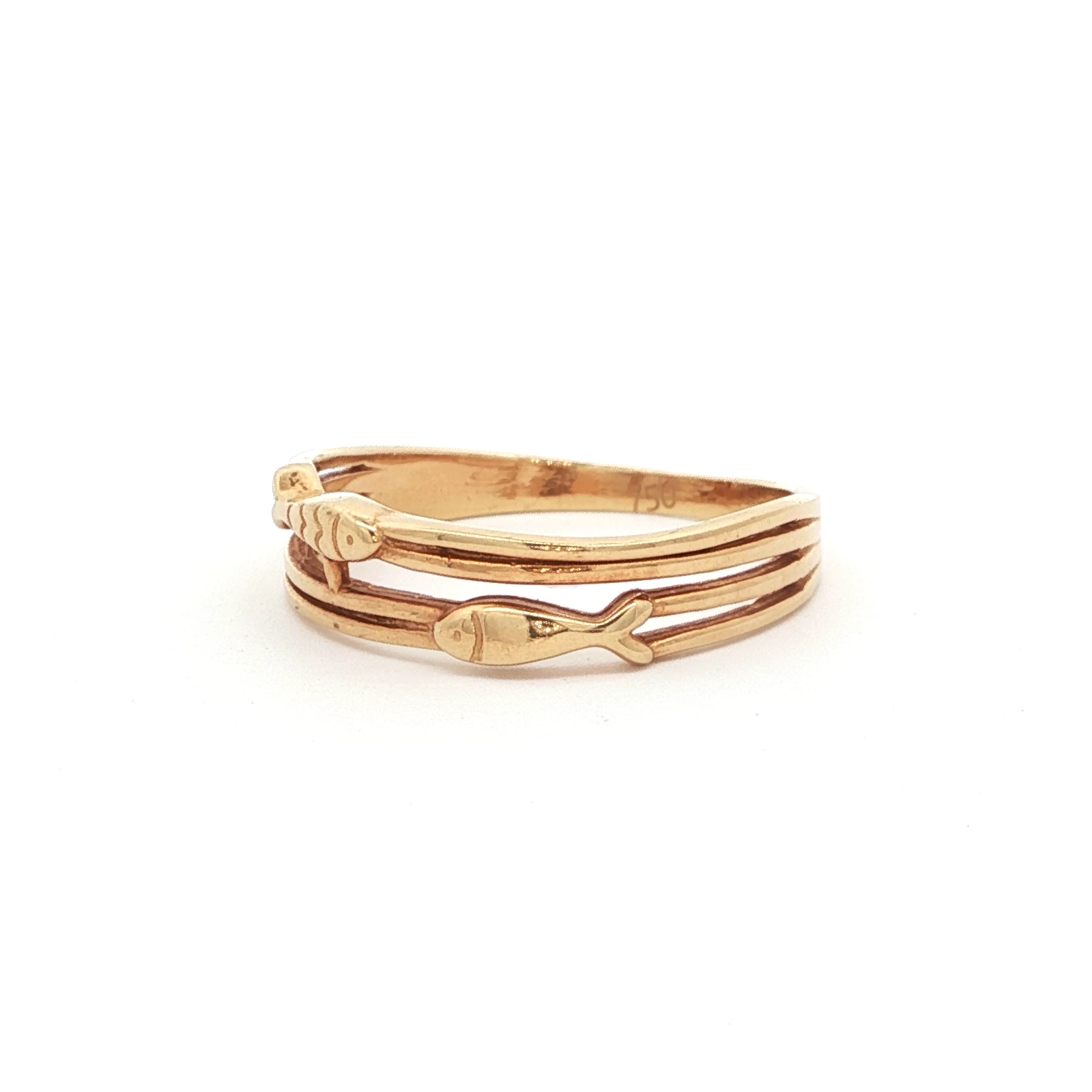 Fish Motif Multi-Band Ring