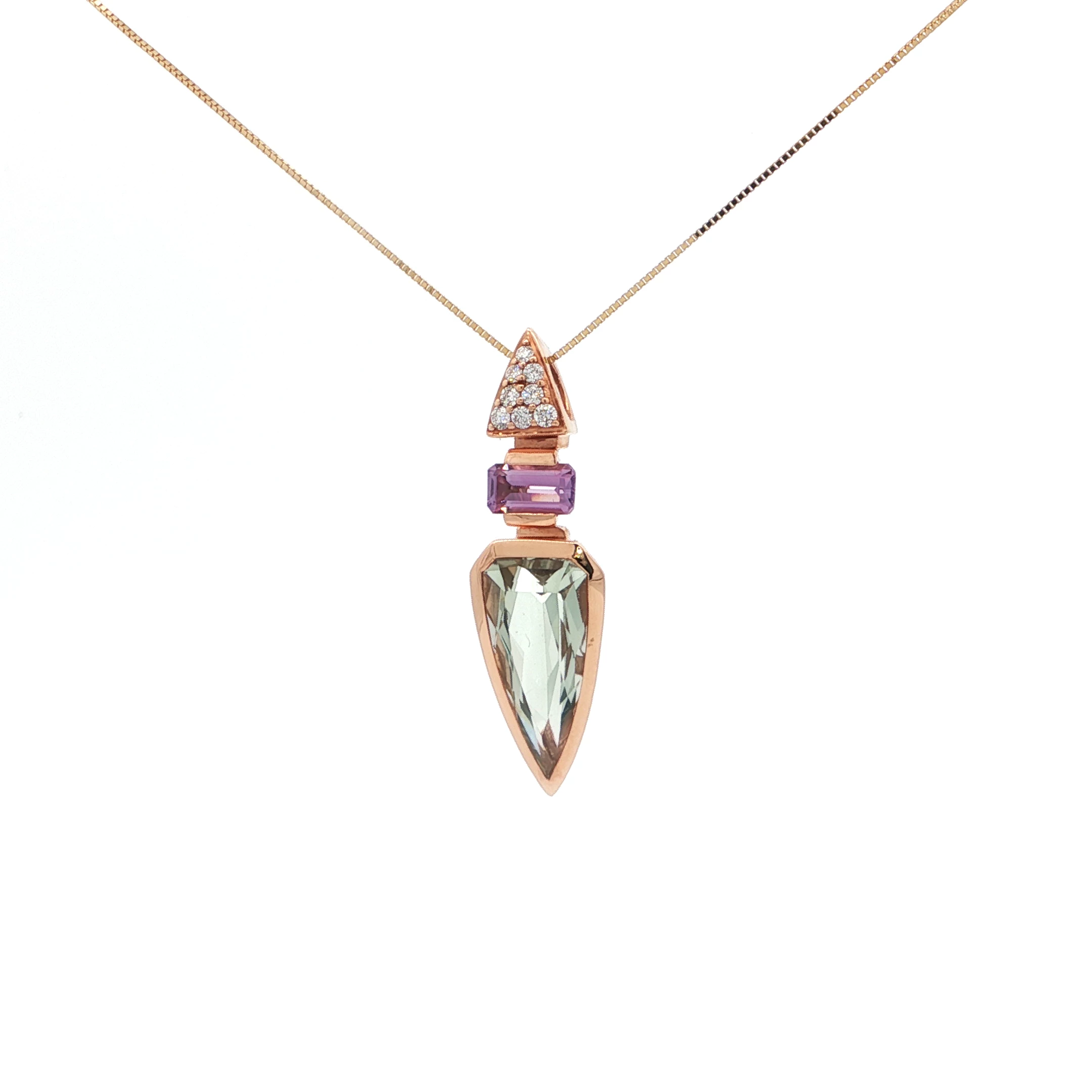 GEOMETRIC AMETHYST PENDANT