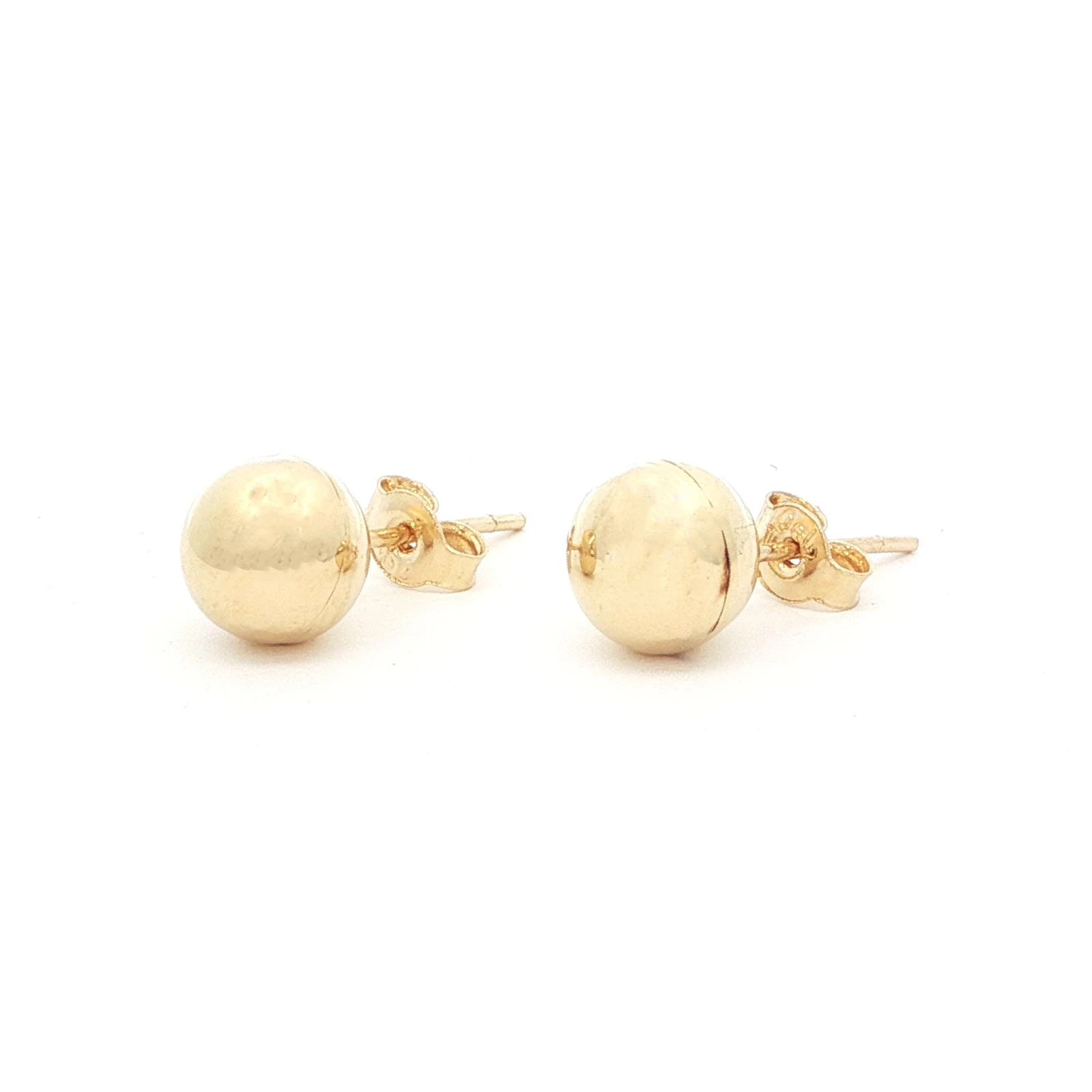 Sphere Stud Earrings - Yellow Gold