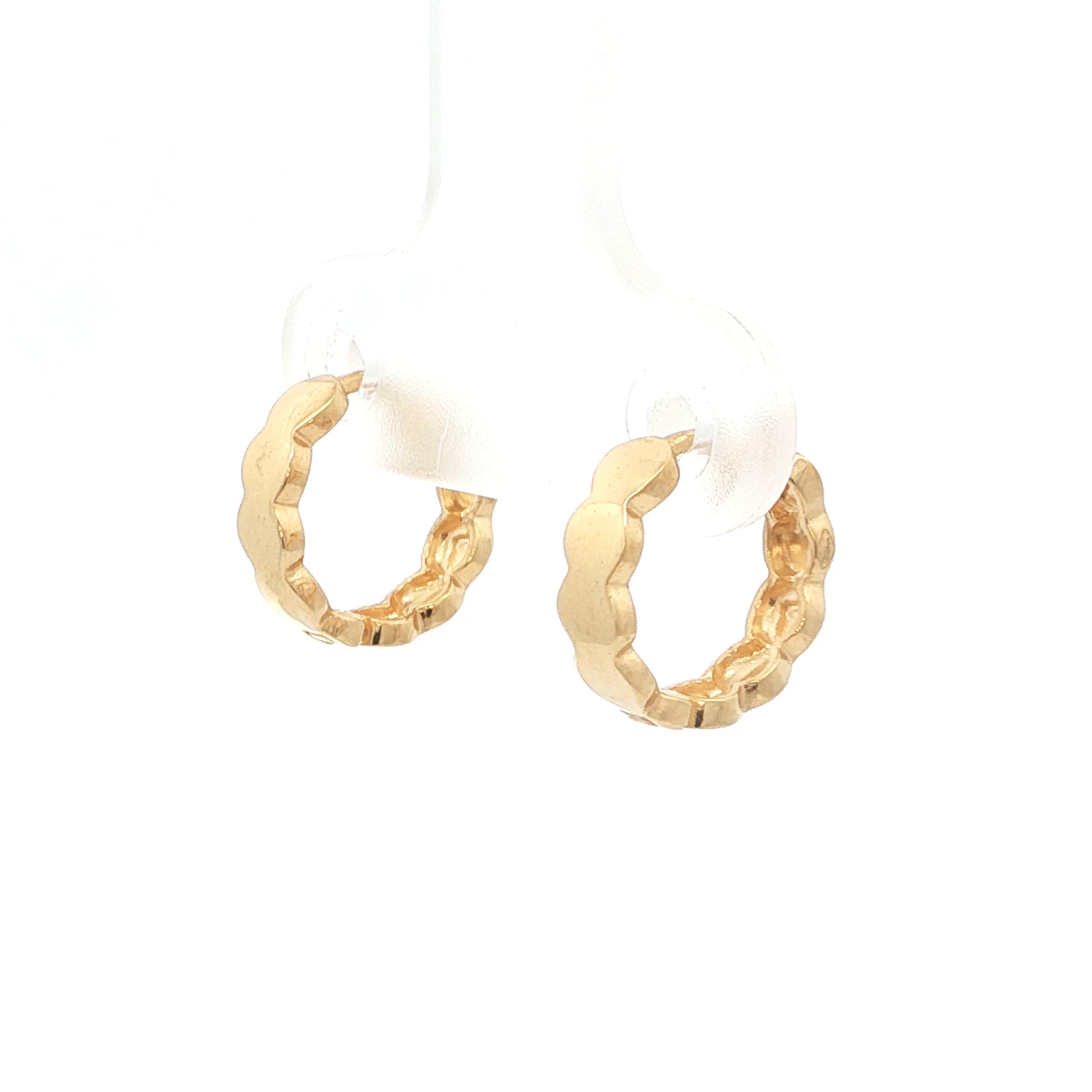 GOLD SCULPTED HOOP EARRINGS