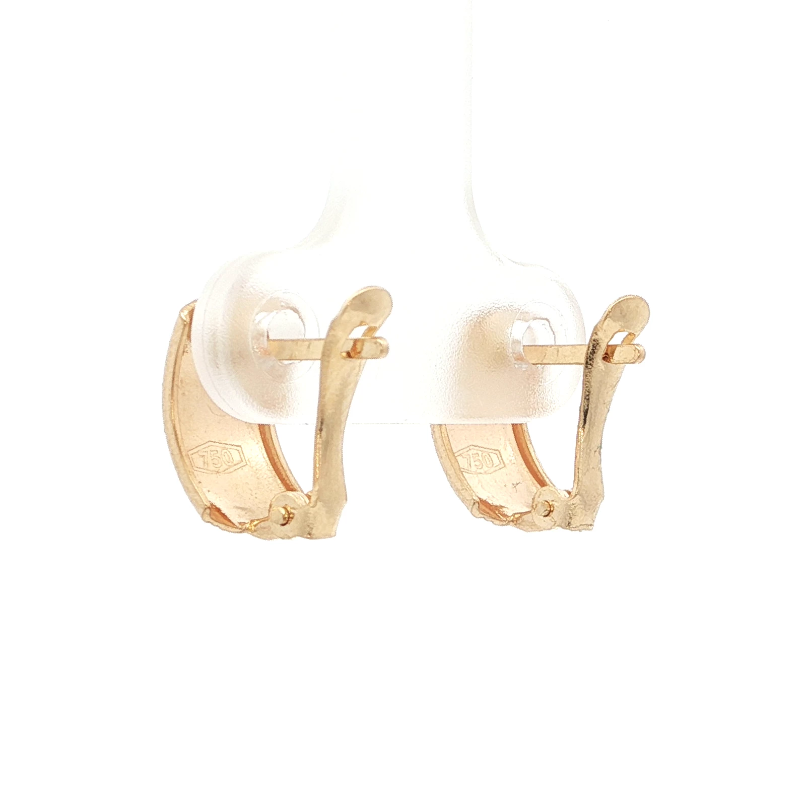 GOLD WAVY HALF LOOP EARRINGS